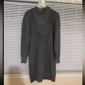 Grey long sleeve knit knee dress size M
